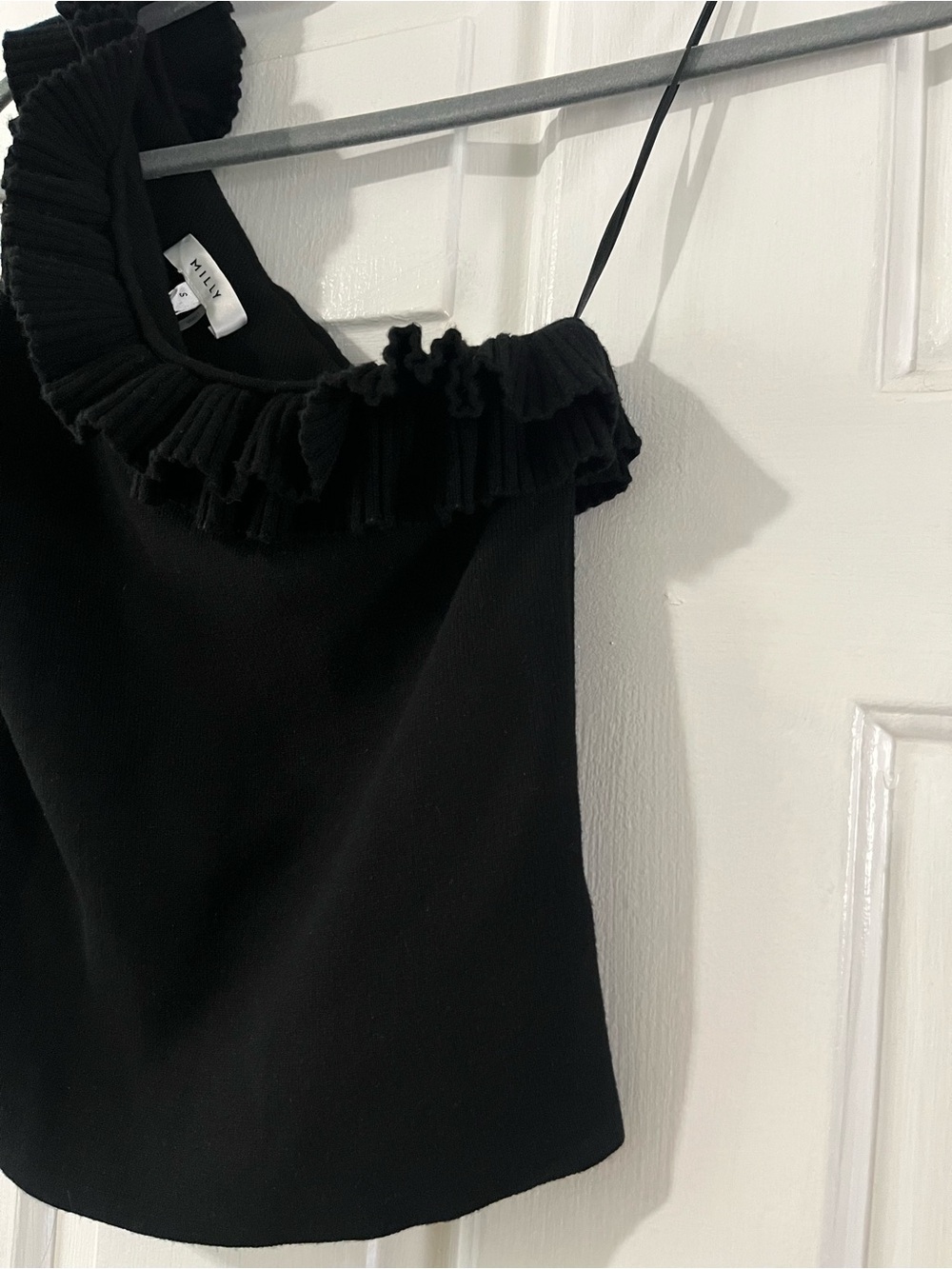 MILLY Ruffle One Shoulder Top - Picture 4 of 6